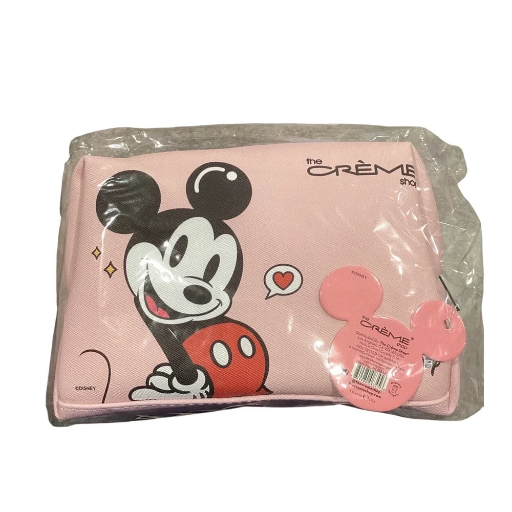 The Creme Shop Disney‎ Mickey Minnie Mouse Makeup Bag Pink Cosmetic Pouch New